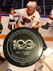St  Louis Blues Bernie Federko  24 Signed 50th Anniv Puck W  Hof 2002 Holo   Coa