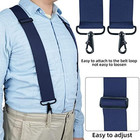 Men   s Heavy Duty Belt Loops X Back 2 Inch Wide Suspenders With 4 Snap Hooks