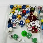 Vintage Assorted Dice Lot - All Sizes - Also Marbles And Misc Pawns game Pieces