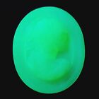 Uranium Glass Cameo Button Art Deco Vaseline Yellow Czech Glass Button 43mm