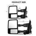 Tow Mirrors Chrome Power Heated Signal Side Fits 2008-16 Ford F250 Superduty