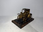 Vintage Sterner Imports Brass Antique Car Sculpture Wood Base Made In Spain