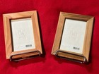 Set Of 2 Rustic Wood   Metal Picture Frames Glass Tabletop Modern Farmhouse 8x6