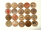 Lot Of 20 Different Vintage Texas Wooden Nickels Token Coin Collection  12