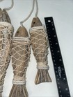 Antique Wood Fish Decor Decorative Wooden Hanging Fish Nautical Set Of 4