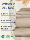 Extra Deep Pocket Queen Size Sheet Set - 4 Piece Breathable   Cooling Bed Sheets