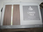 New Two Mocha Window Panels Curtains Linked Tile Pattern 52  X 84 