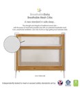 Breathablebaby Breathable Mesh 2-in-1 Mini Crib  White  Green Guard