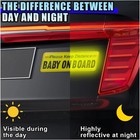 2pcs Baby On Board Please Be Patient Car Magnet Reflective Safety Warning Sign