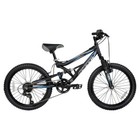 20 Inch Kids Mountain Bike Dual Suspension 7 Speed Off Road Bicycle Black New