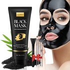 Blackhead Remover Mask Kit  Charcoal Peel Off Facial Mask With Brush And Pimp   