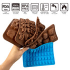 Silicone Baking Molds     Set Of 5  Multi-use For Chocolate  Candy  Jello