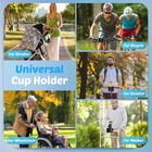 Guiseapue Cup Holder For Walker  Stroller Cup Holder Attachment With Phone Holde