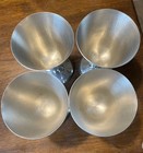 Set Of 4 Vintage Kirk Stieff Pewter Water wine Goblets 6 5 h P104 Discontinued 