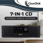 Clearclick Stereo Shelf System With Cd Player  Bluetooth  Fm Radio  Usb Playb   