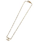 Chanel Used Cc Logos Chain Necklace Gold France 1982 Authentic  cg691 S