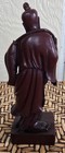 Asian Fisherman Figure Hand Carved Solid Wood 6 5 In Sculpture Handmade Art
