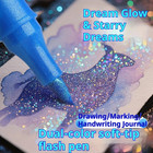 24pcs Double Ended Glitter Pens Colorful Fine Tip Scrapbook Card Art Marker Set