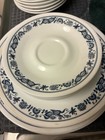 Vintage 40 Pc Service For 8 Corelle Blue Onion Dinnerware Set Made In Usa 1970s