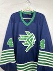 Vintage Springfield Indians Thunderbirds Style Hockey Jersey Ahl Navy Blue Xxl 4