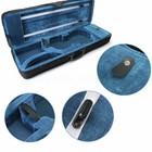Us 4 4 Full Size Black Square Shape Violin Carry Box Hard Case W lock Hygrometer