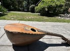 Vintage Antique 8 String Mandolin Bowl Back Instrument Inlay Butterfly Beautiful