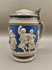 Villeroy   Boch Mettlach  25l Stein 2086 Peasant Dance Jasperware Design C  1910