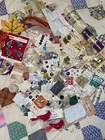 Vtg Sewing Notions craft Items buttons deco Mesh-large Lot-various Pieces-l  k  
