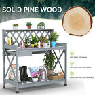 Taus Potting Bench Table Outdoor Garden Workstation Table With Drawer   Rack