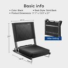 Stadium Seat For Bleacher W  Back Support   Wide Padded Cushion  bottom Hook