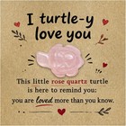 For Wife Girlfriend  Rose Quartz Pocket Hug With    i -y Love You    Message Card   