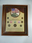 Usa  Coins Collection War Wwii Include Silver Coin With Wood Frame 