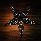 Quasimoon 24  Solid Red Cut-out Paper Star Lantern  Hanging Decoration By Pap   