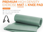 Yoga Mat 1 2  Thick With Strap   Knee Pad - High Density 71 x24  Exercise Mat