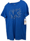 Michael Kors T-shirt Women s Grecian Blue Clr Gemstones Gold Sz s Nwt