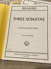 International Music Co Brahms Mozart Sheet Music Books Violin Piano Trio Sonatas