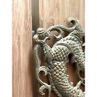 Chinese Feng Shui Dragon Brass Wall Hanging Plaque Statue Figurine Decor 