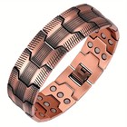 Pure Copper Bracelet 3500 Gauss Magnetic Therapy Strong Healing With Regulator