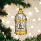 Old World Christmas Blown Glass Ornament For Christmas Tree  Vintage Bird Cage
