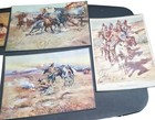 Title Vintage Charles M Russell Western Art Print Set Cowboy Native American   