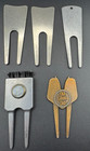 Lot Of 15 Vintage Golf Divot Repair Tools Metal   Plastic - Old Grand Dad   More