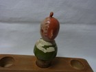 Vintage German Wood Carved Bottle Stopper Boy  ci 95
