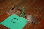 Vintage Marx Battleground Desert Fox Mortar  Mortarman  Shell Crate Tank C - Mpc