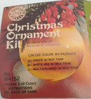 Walco White Iris Wreaths Makes 3 Vtg Sequin Bead Christmas Ornament Kit M4152 