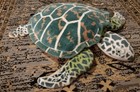 Melissa   Doug Giant 30  Lifelike Sea Turtle Plush Stuffed Animal  no Stains 