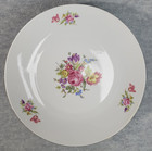 Princess House Pedestal Cake Plate Gold Rim Footed Floral Fine China Germany