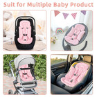 Car Seat Head Support Baby Soft Infant Carseat Insert With Strap Covers For Pink