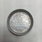 Coaster Set Of 6 Vintage Stanhome Hammered Aluminum Coasters - Ashtray Barware