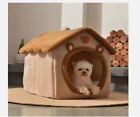Dog House Kennel Pet Dog Cat Bed For Small Dogs Winter Warm Plush Cat Bed Nest