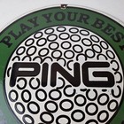 Vintage Ping Golf Sign - Play Your Best Golfing Dealer Porcelain Gas Pump Sign